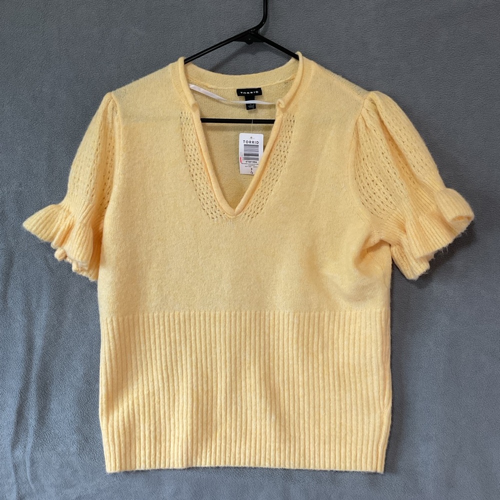 Torrid Yellow Crew Neck Sweater